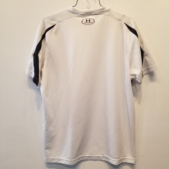 Under Armour Men's White Athletic Heat Gone Crew Neck Workout T-Shirt Size M - Picture 9 of 12